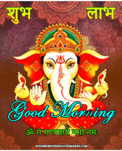 Delightful and Fresh Good Morning God Ganesh Image Photo