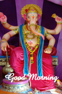 God Ganesha Good Morning Photo Pictures Wallpaper for Whatsaap HD Download .