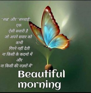Butterfly New Good Morning Images Photo Pictures Download With Quotes in Hindi