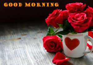 Good Morning Heart Images with Red Rose Wallpaper Pictures Hd Download