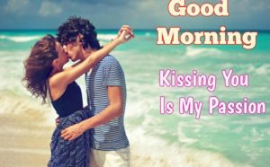 Good Morning Kiss Image with Lovely Couple