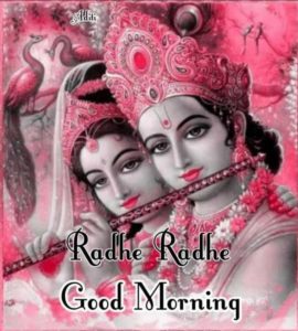 Good Morning Radhe Radhe HD Wallpaper for Desktop Screen