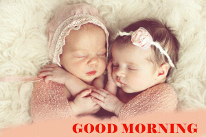 Good Morning Cute Baby Couple HD Images