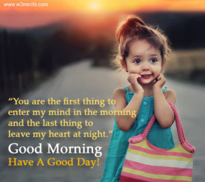 Good Morning Cute Baby Girl Images with Hindi Quotes