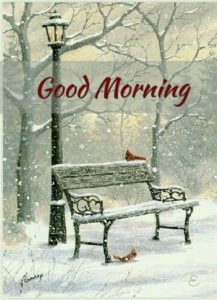 Good Morning Images with Snowfall HD