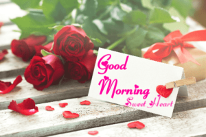 Good Morning Sweet Heart Rose Image for Instagram