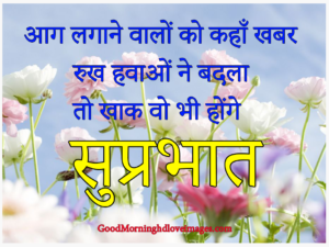 Beautiful Good Morning Messages Image in Hindi for Whatsapp