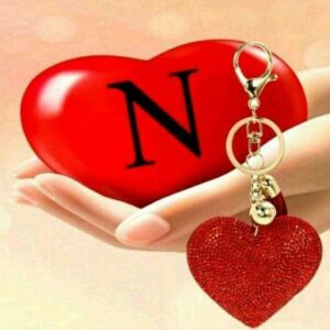 Stylish N Name Dp with Heart