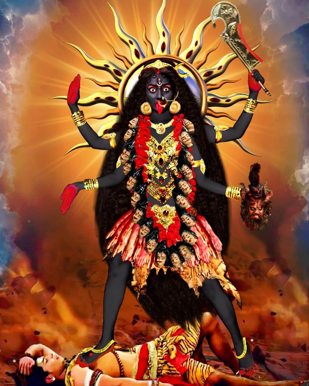 Maa Kali Angry Wallpaper | Angry Mahakali Wallpaper - Good Morning